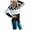 Black, variant on Fesfesfes Women Sweaters Crewneck Stripe Print Knit Tops Casual Long Sleeves Sweater Tops