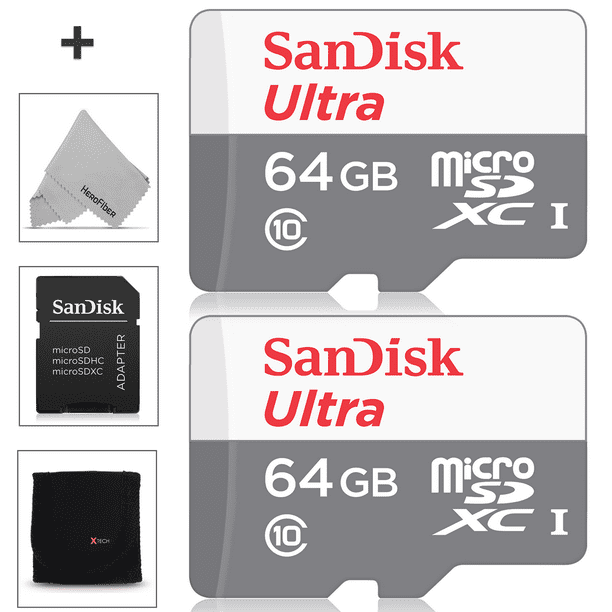 Sandisk 64gb Micro Sd Memory Card 2 Pack 2x64gb For Gopro Hero6 Hero 6 Black Hero 5 Black Session Hero4 Black Silver Hero 3 Hero 2 And All Gopro Hero Cameras Walmart Com Walmart Com