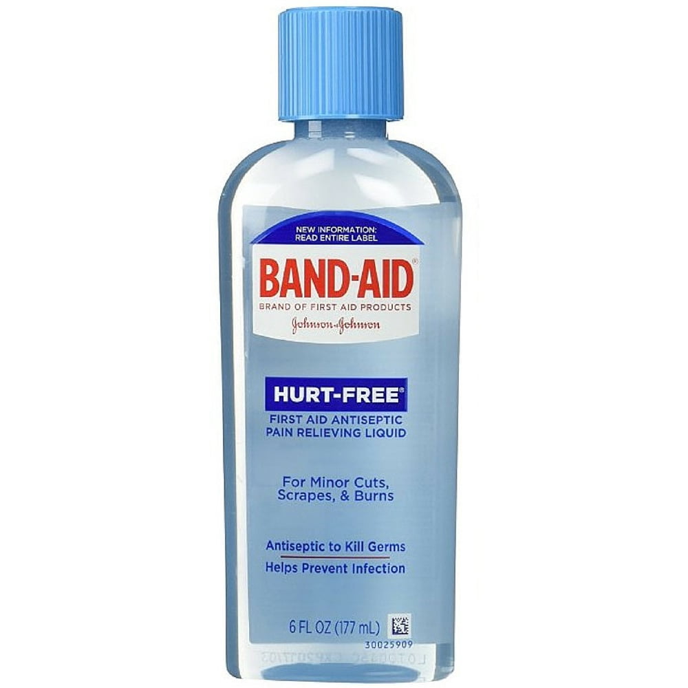 BANDAID HurtFree Antiseptic Wash 6 oz (Pack of 6)