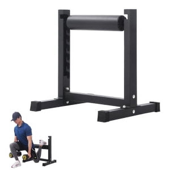 TEQIN Bulgarian Split Squat Stand, Single Leg Roller, Stand-Alone Machine Leg Curl With 7 Adjustable Roller Heights, Lower Body Exercise Specialty Machine, Strength Training for Home Gym