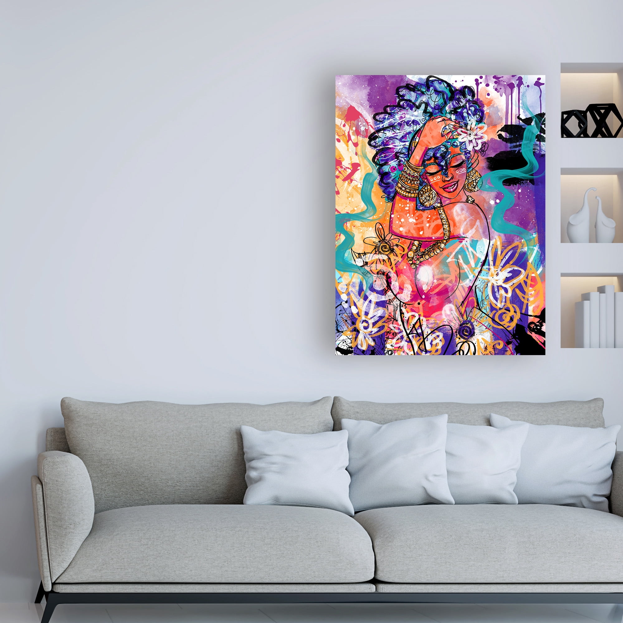 Trademark Fine Art 'Gold Flowers' Canvas Art by Justin Copelan