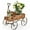 Brown, variant on Patiojoy Wooden Garden Flower Planter Wagon Wheel Plant Bed Decorative Garden Planter for Backyard Garden Green