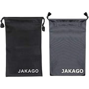 JAKAGO 2 Pack Cell Phone Storage Bag Soft Microfiber Glasses Sleeve Pouch Waterproof Sunglasses Bag Electronic Gadgets Case Cover With Drawstring Closure