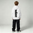 thumbnail image 4 of Shinyii Boys Pullover Hoodie Casual Letter Print Long Sleeve Sweatshirt, White, Sizes 2-12, 4 of 7