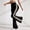 Black, variant on Retro Side Stripe Flare Leggings, High Rise Tummy Control Yoga Pants with Front Ankle Split, Slimming Sporty Tights for Gym & Streetwear (Wine S)