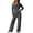 Dark Gray, variant on vdgthytj Loungewear Sets for Women Long Sleeve One Shoulder Asymmetric Drawstring Tops Wide Leg Pants Fall Ribbed Casual 2 Piece Outfits(X-Large,Pink)