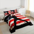 thumbnail image 3 of Homewish Baseball Gamer Full Size Comforter Sets 3-Piece for Boys Girls,Sport Game Bedding Comforter Set,Vintage American Flag Lightweight Bedding Sets,Lightweight Room Decor,Reversible, 3 of 8