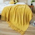 thumbnail image 6 of Kids' Blankets and Throws Blanket Soft Knitted Blanket Fringed Blanket Sofa Blanket Sleeping Blanket 180X130Cm, 6 of 9