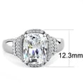 thumbnail image 2 of Women's Stainless Steel Halo Engagement Ring with Cubic - Size 9, 2 of 4