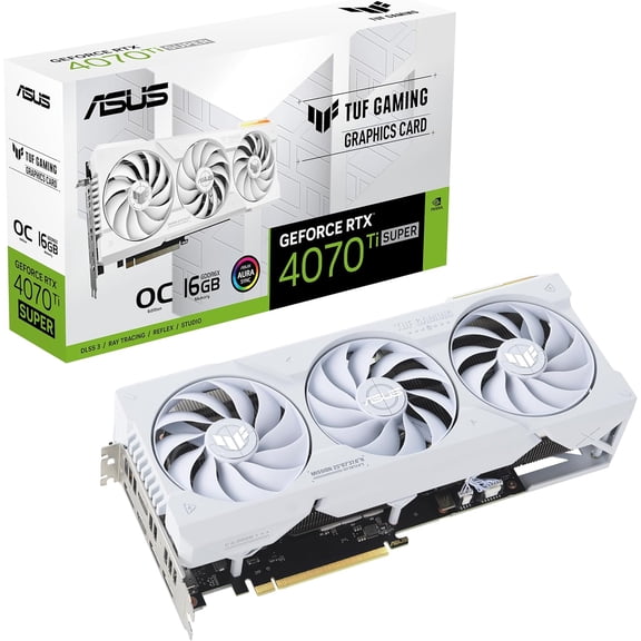 Restored ASUS TUF Gaming NVIDIA GeForce RTX 4070 Ti Super White Edition Graphics Card 16GB (Refurbished)