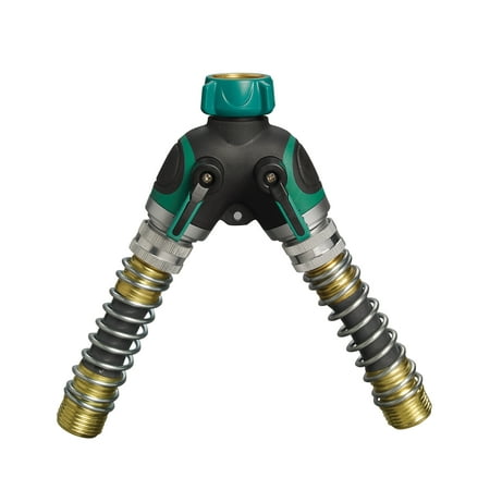 Orbit Dual Outlet No Kink Garden & Water Hose Y w/ Coil Protectors, Kink Free