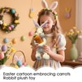 thumbnail image 5 of KUAZOU Easter Bunny Tree Topper Decorations,Stuffed Easter Bunny,Spring Plush Rabbit Hugged Carrot for Tree Basket Stuffers Holiday Home Party Supplies Decor White-10", 5 of 5