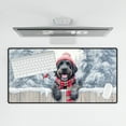 thumbnail image 4 of Playful Wirehaired Pointing Griffon Welcomes Winter Snowy Day with Cardinal Bird Desk Mat Full Keyboard Mouse Pad Dog Lover Large Mousepad - 2017, 4 of 5