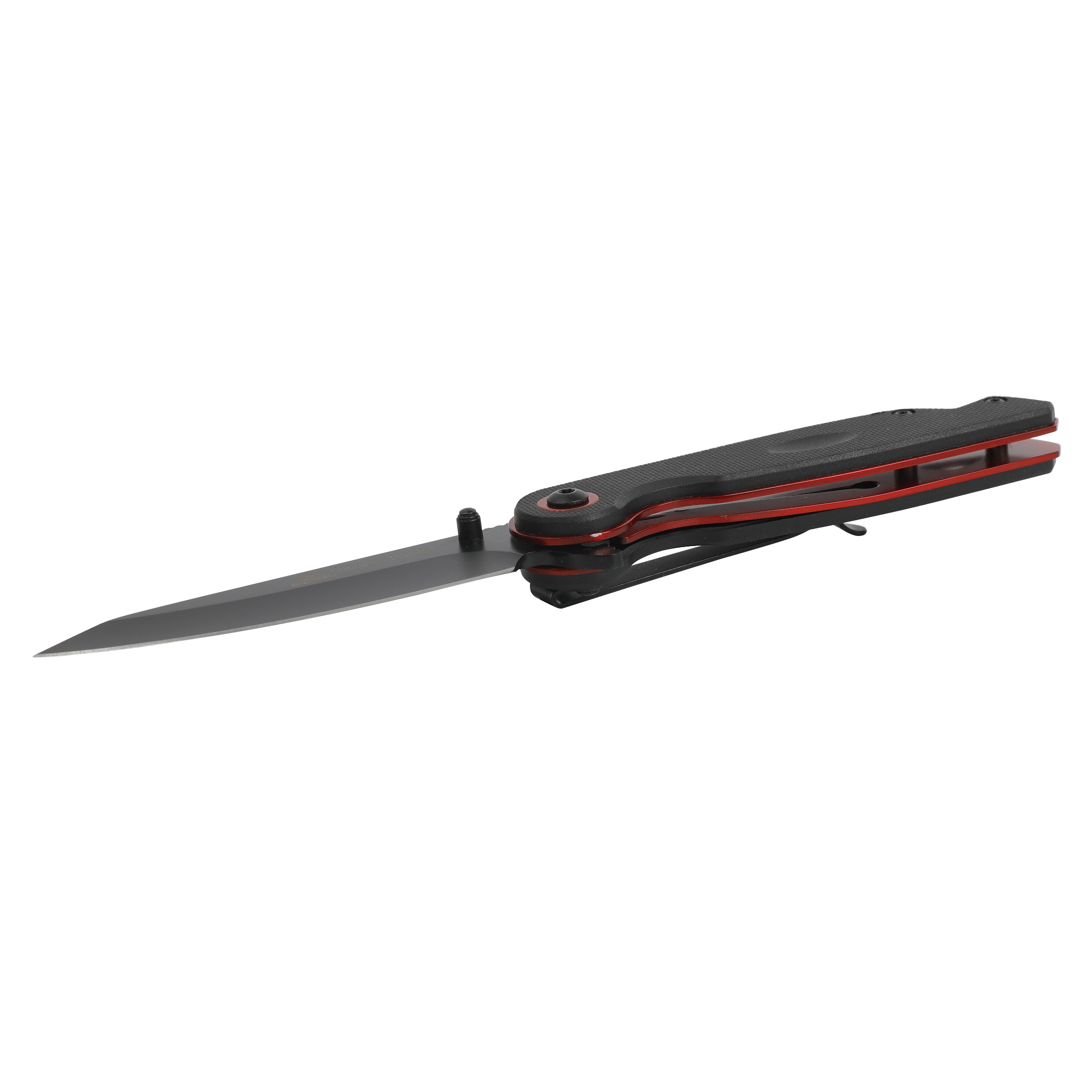 Ozark Trail Fathom 7 inch Folding Knife, Drop Point Blade, Black Handle