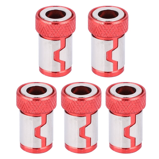 Aluminum Alloy Magnetic Ring, Screwdriver, 5Pcs Convenient Strong Magnetic For 1/4 Screwdriver Bits