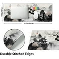 thumbnail image 2 of Japanese Cherry Blossom Anime Large Mouse Pad XL Black White Sakura Tree Mountain Extended Large Desk Mat Big Desk Pad 80X30 CM Non-Slip Rubber Base Stitched Edge Long Mousepad,31.5×11.8 Inch, 2 of 6