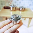 thumbnail image 2 of FNNMNNR 1/12 Dollhouse Miniature Imitated stainless steel casserole Kitchen Cookware, 2 of 7