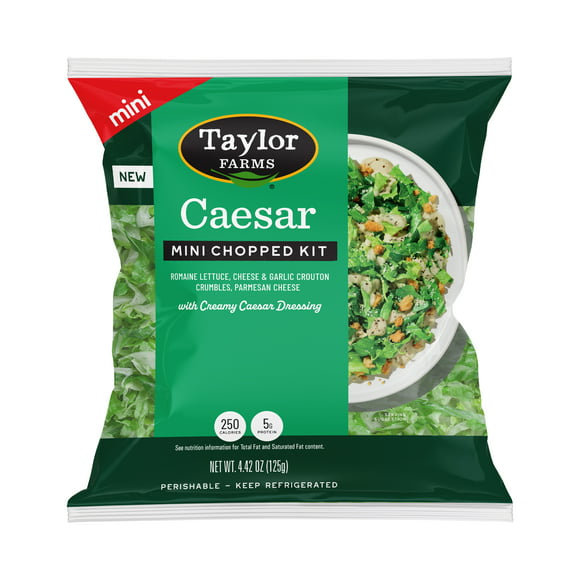 Taylor Farms Caesar Mini Salad Kit, 4.42 oz Bag, Fresh