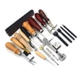 thumbnail image 1 of Herramientas De Trabajo De Cuero De Metal, Conjunto De Kit De Artesanía De Cuero De 19pcs, Ideal Para Personalizar Sus Proyectos, Elaboración Profesional Con Precisión Y, 1 of 7