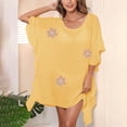 thumbnail image 2 of YABCSAZ Beach Cover Ups for Women Summer Swimsuit Crochet Swim Cover Up 2025 Swimwear Chiffon Cover Ups Tops Oversize Dress Shirts Plus Size Bathing Suit Cover Up for Women, 2 of 4
