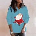 thumbnail image 2 of asdoklhq Womens Plus Size Tops Clearance,Women's Casual Long Sleeve Christmas Holiday Print Sweater Top Blouse, 2 of 6