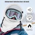 thumbnail image 4 of Sherpa Hood Ski Mask, Wind-Resistant Winter Face Mask, Warm Face Cover Hat Cap Scarf, Cold Windproof Mask Adjustable, 4 of 7
