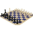 thumbnail image 2 of Club Special Silicone Chess Set Black & Ivory Pieces with Blue & Buff Silicone Board - 3.5" King, 2 of 7