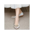 thumbnail image 4 of Woobling Mocassins Confort pour Femmes Mode Marche Escarpins à Strass Argent 5.5, 4 of 9