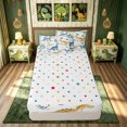 thumbnail image 4 of meiyoeat Dino Wildlife Zipper Comforter Set with Fitted Sheet and 2 Pillowcases for Kids Boys Girls, Jungle Leaf Botanical Zipper Bedding Set, Green White, Polkadot Reversible, 3 Pieces, 4 of 6