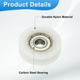 thumbnail image 3 of 4 Pcs U Type Groove Nylon Plastic Guide Bearing 5x24x7mm, U Type Pulley Roller Wheel Bearing Roller Wheels, (White), 3 of 6
