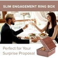 thumbnail image 4 of Visland Wood Single Ring Box - Walnut Storage - Wooden Box for Engagement Rings, Promise Rings & Wedding Bands - Proposal Ring Box - Rustic Jewelry Box for Mr and Mrs, 4 of 7