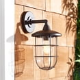 thumbnail image 6 of SAFAVIEH Liese Modern LED Black Outdoor Wall Sconce (Set of 2), 6 of 8
