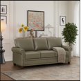 thumbnail image 5 of Classic Living Room Nails Sofa Grey Faux Leather, 5 of 9
