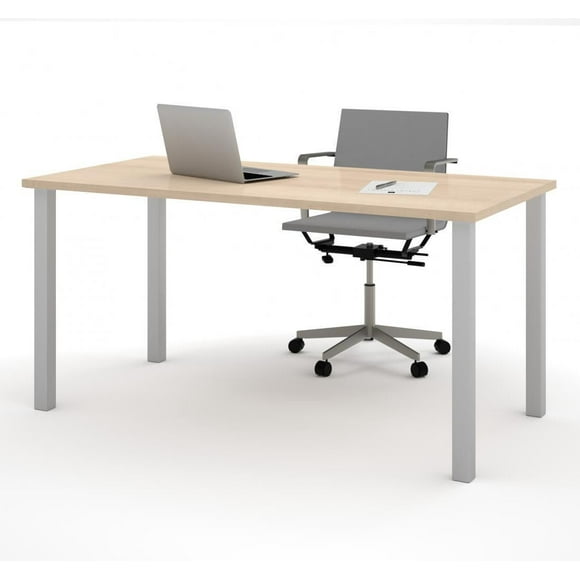 Table Bestar de 30 x 60 po avec pattes de métal carrées