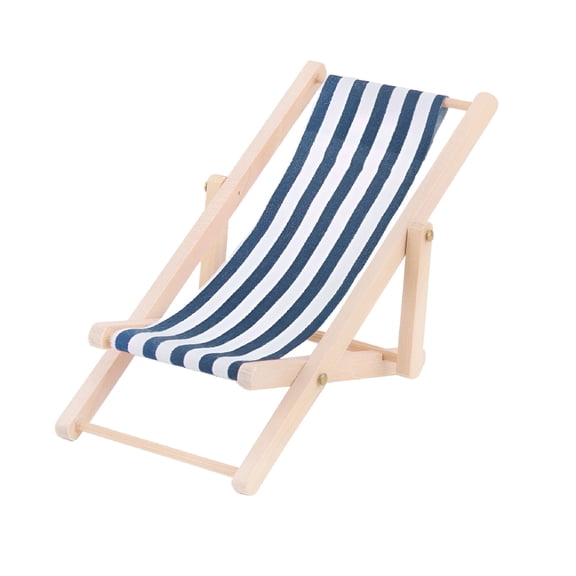 TELOLY Blue Fabric Mini Beach Chair for Kids Play and Decoration with Quality 4.5x3.2 Inches