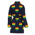 thumbnail image 2 of Rainbow Pixel 8-Bit Lgbt Pride Heart Women'S Bathrobe Women Bathrobe One Size Univeral Fits Fashion Lightweight Plush Fleece Long Robe For Women, 2 of 3