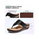 thumbnail image 3 of Flip Flops for Women Wedge Sandals Casual Comfortable Cushion Footbed Platform Sandals with Arch Support, 3 of 5