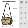 thumbnail image 3 of Plaids Trees Oranges Lemons Flowers Tropical Insulated Lunch Bag Portable Cooler Bag Mommy Bag Large Capacity 6L, 3 of 9