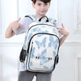 thumbnail image 6 of FORMRS Unisex School Backpack 17" Student Travel Bag with Laptop Compartment, Blue Butterfly, 6 of 7