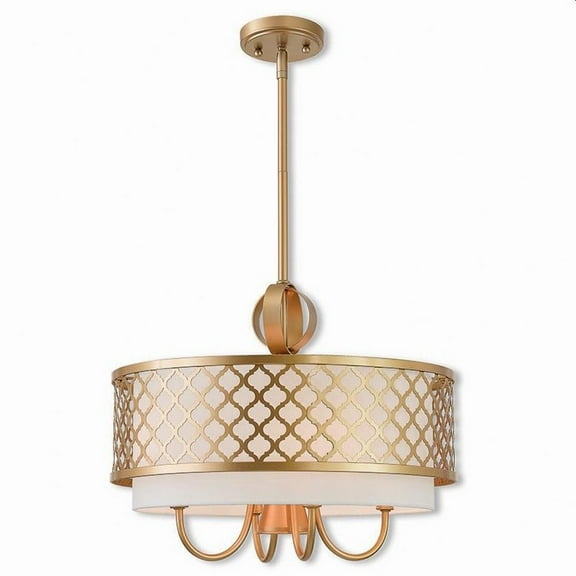 Traditional Glam Four Light Chandelier-Soft Gold Finish Bailey Street Home 218-Bel-2513123