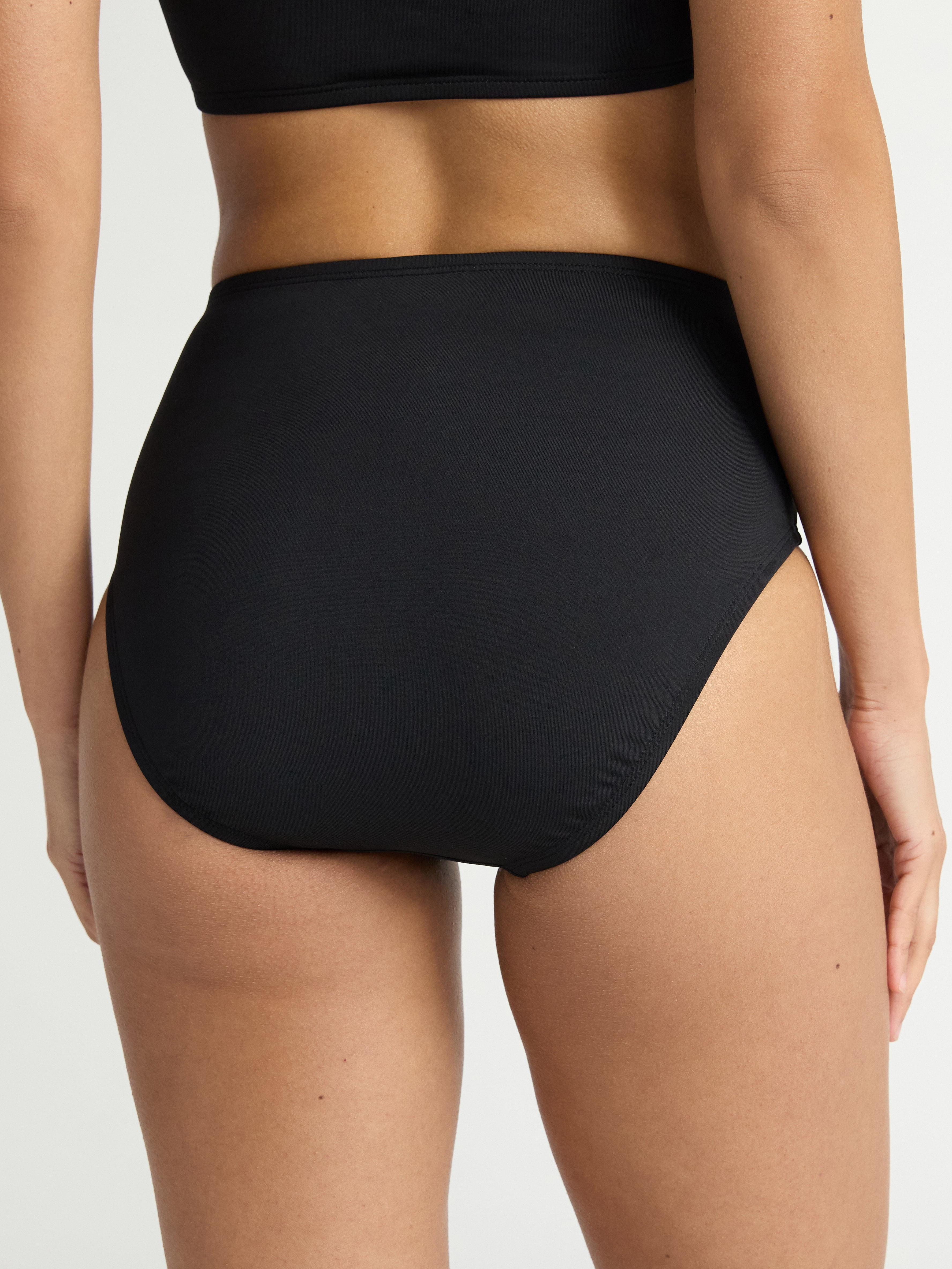 Time and Tru Women’s and Women's Plus Ruched High Waited Bikini Bottoms, Sizes XS-2X