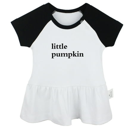

Little Pumpkin Funny Dresses For Baby Newborn Babies Skirts Infant Princess Dress 0-24M Kids Graphic Clothes (Black Raglan Dresses 0-6 Months)