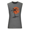 thumbnail image 3 of Summer Savings MIANHT Plus Size Mens Tops, Men Casual Print Pullover Round Neck Sports Tank Tops Blouse on Clearance, 3 of 5