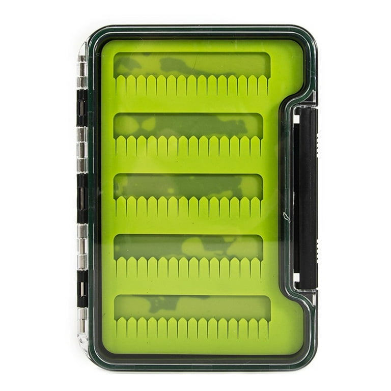 Fly Fishing Box Waterproof Flies Silicone Insert Clear Lid Jigs Tackle Boxes  