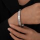 thumbnail image 1 of Brazalete de boda con brazalete de número romano tallado en acero inoxidable (plata) Tmvgtek Para estrenar, 1 of 8