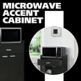 thumbnail image 5 of Kings Brand Furniture Black Microwave Cart – Storage Cabinet with Drawer, Shelves & Doors – Rolling Utility Stand, 5 of 8