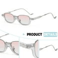 thumbnail image 3 of Montura de gafas anti luz azul de montura pequeña, gafas de sol estilo hip-hop, fabricadas en PC y metal, 3 of 5