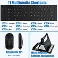 thumbnail image 3 of RONY Foldable Wireless Bluetooth Keyboard & Mouse Combo: Rechargeable Portable Travel Keyboard for Phone Laptop Mac Desktop (Black), 3 of 15