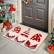 thumbnail image 1 of Felpudo de bienvenida con diseño de casa de jengibre | Felpudo navideño para puerta de entrada | Decoración navideña para interiores y exteriores | Felpudo de poliéster de 40 x 60 cm, 1 of 5
