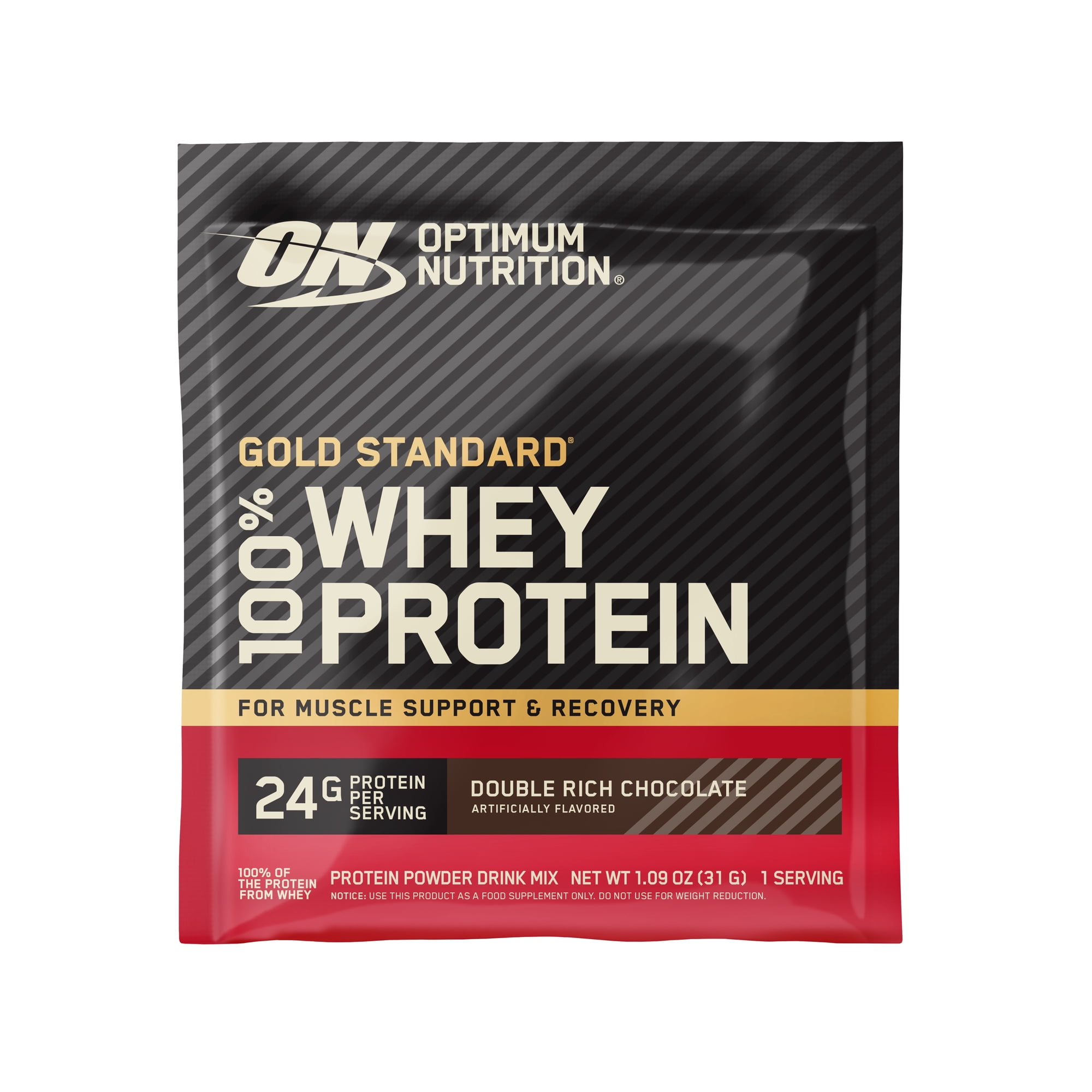 Optimum Nutrition, Gold Standard 100% Whey Protein Powder, Double Rich Chocolate, 1 Serving Sachet
